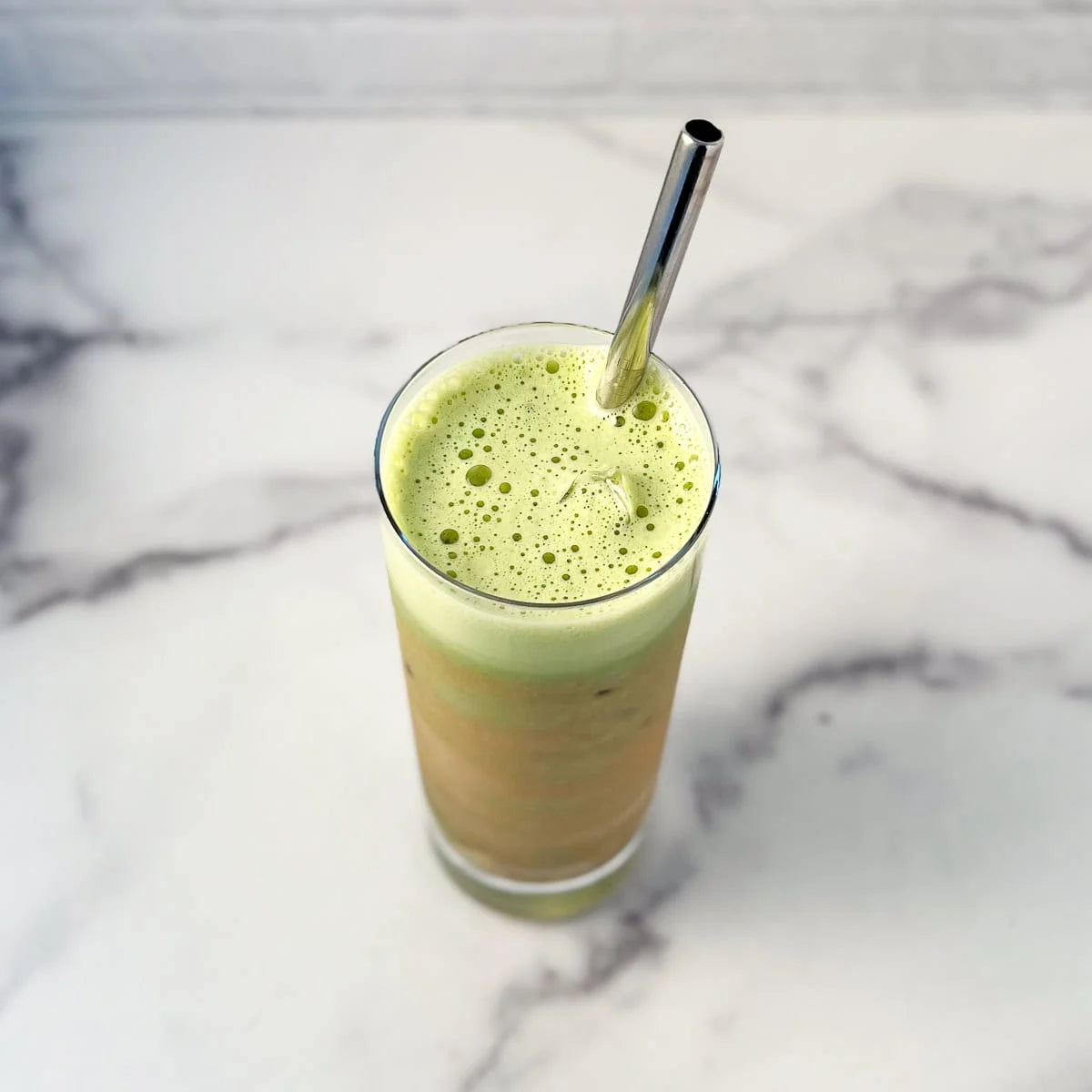 Spiced Pumpkin Pie Iced Matcha Latte