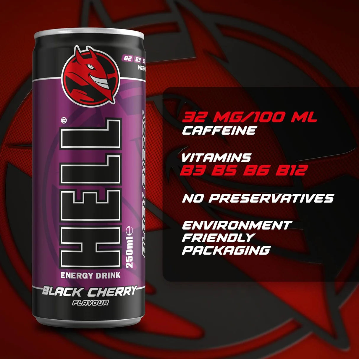 Hell Black Cherry Energy Drink 250ml