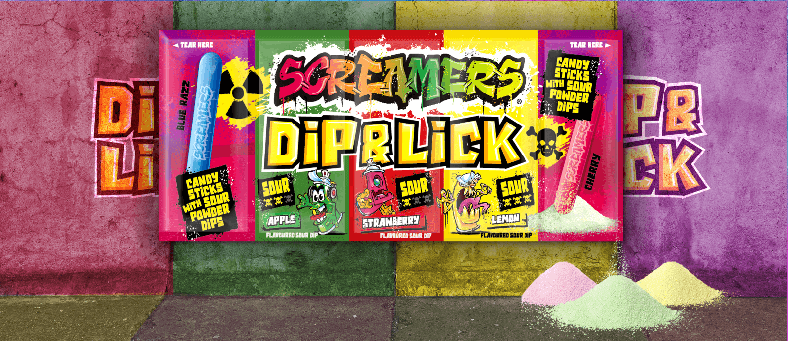Screamers Dip & Lick Sour Sherbet Dip